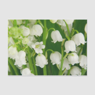 Papier Mousseline Lys de la Vallée Fleurs de printemps blanches