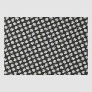 Papier Mousseline Lys d'eau blanche avec Arrière - plan noir - Flora