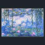 Papier Mousseline Lys d'eau rose Monet<br><div class="desc">Papier de tissu de nénuphars rose de Monet avec de belles nénuphars roses flottant dans un étang bleu calme avec des nénuphars. Un grand cadeau Monet pour les amateurs d'impressionnisme et d'art français. Impressionnisme nature serein avec de belles fleurs et paysage d'étang pittoresque.</div>