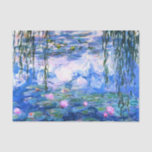 Papier Mousseline Lys d'eau rose Monet<br><div class="desc">Papier de tissu de nénuphars rose de Monet avec de belles nénuphars roses flottant dans un étang bleu calme avec des nénuphars. Un grand cadeau Monet pour les amateurs d'impressionnisme et d'art français. Impressionnisme nature serein avec de belles fleurs et paysage d'étang pittoresque.</div>