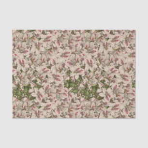 Papier Mousseline Lys vintage rose romantique Aquarelle design