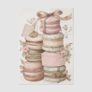 Papier Mousseline Macarons de Noël de style festif et vintage