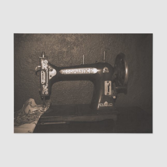 Papier Mousseline Machine à coudre vintage (Recto)
