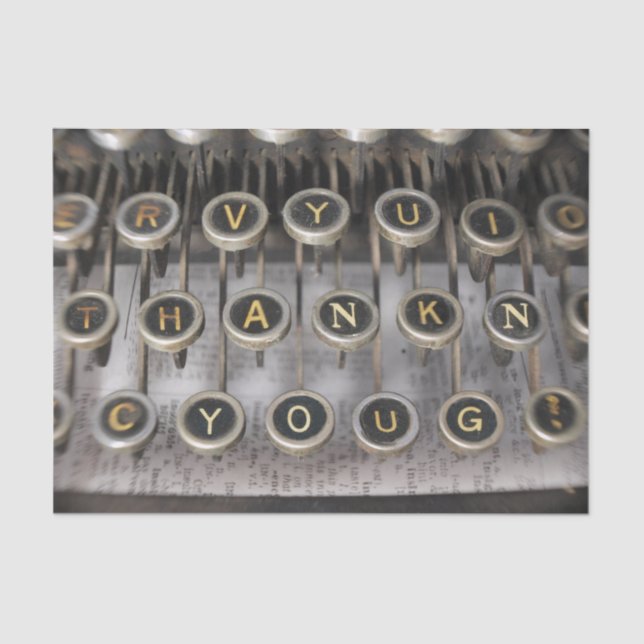 Papier Mousseline Machine à écrire de Merci (Recto)