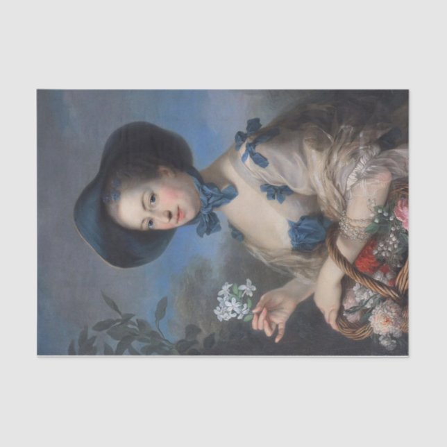 Papier Mousseline Madame de Pompadour en Belle Jardinière (Recto)