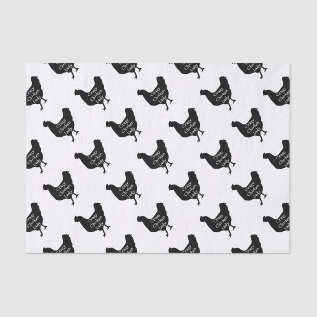 Papier Mousseline Madame folle mignonne Chicken Silhouette de poulet (Recto)