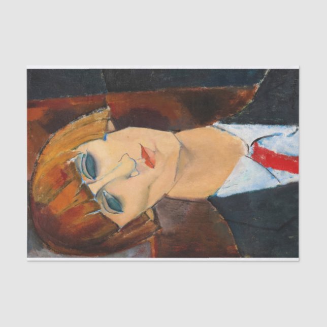 Papier Mousseline Madame Kisling, 1917 par Amedeo Modigliani (Recto)