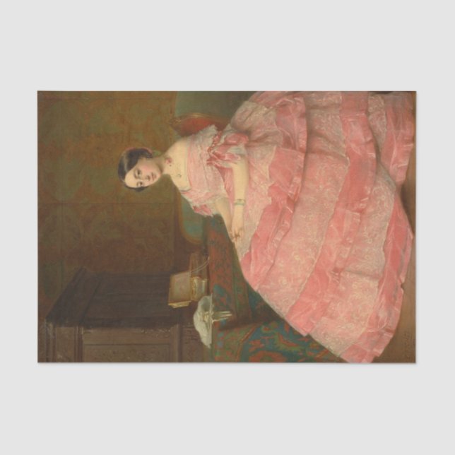 Papier Mousseline Madame P (1857) par Eugene Fichel (Recto)