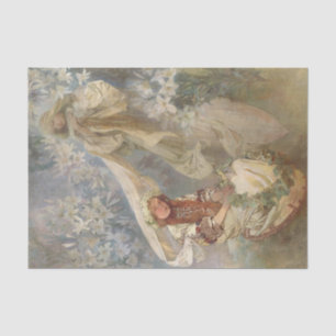 Papier Mousseline Madonna des Lilies par Alphonse Mucha