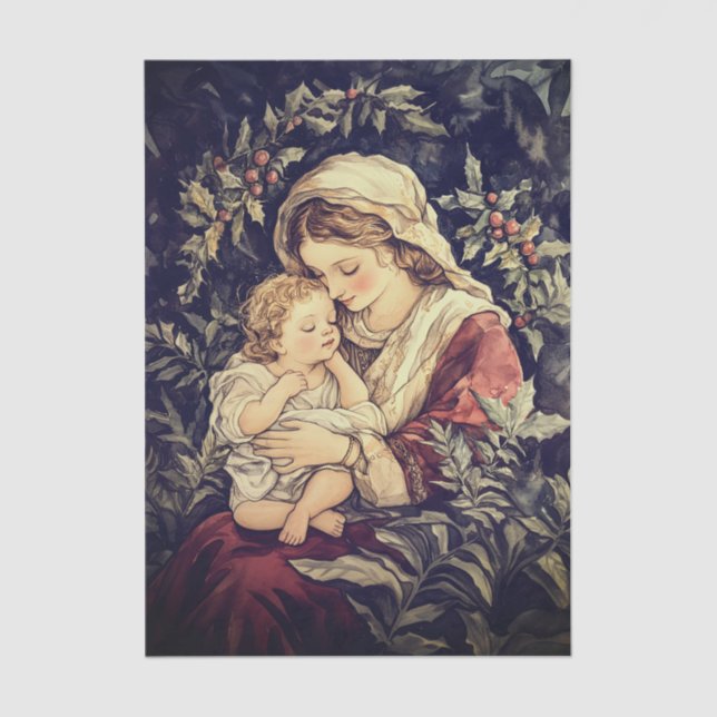 Papier Mousseline Madonna et l'enfant (Recto)