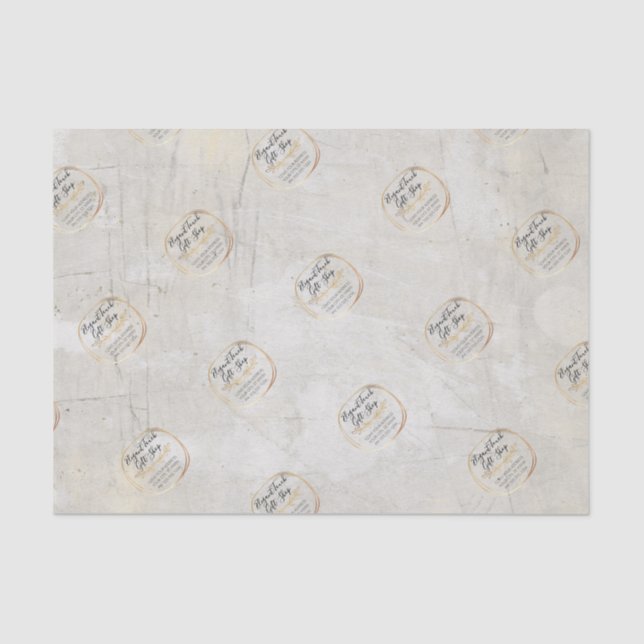 Papier Mousseline Magasin élégant Marbre et or de marque d'entrepris (Recto)