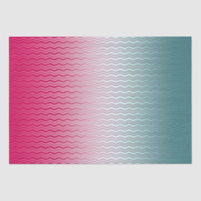 Papier Mousseline Magenta et Turquoise (Recto)