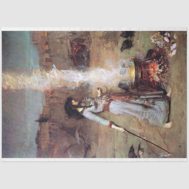 Papier Mousseline Magic Circle, John William Waterhouse (Recto)