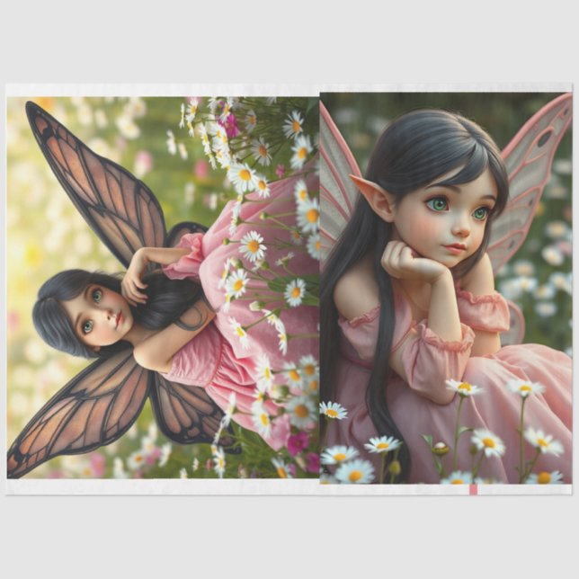 Papier Mousseline Magical Fairy Princess Double Trouble Decoupage (Recto)
