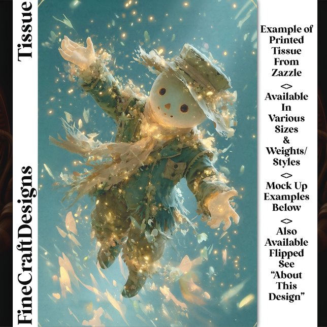 Papier Mousseline Magical Floating Snowman Spirit DX2L Decoupage (Créateur téléchargé)