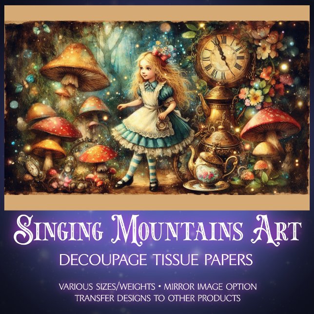 Papier Mousseline Magical Victorian Alice Fairytale (Créateur téléchargé)