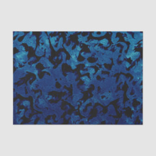 Papier Mousseline Magie Abstraite - Black Grunge Bleu de la Marine