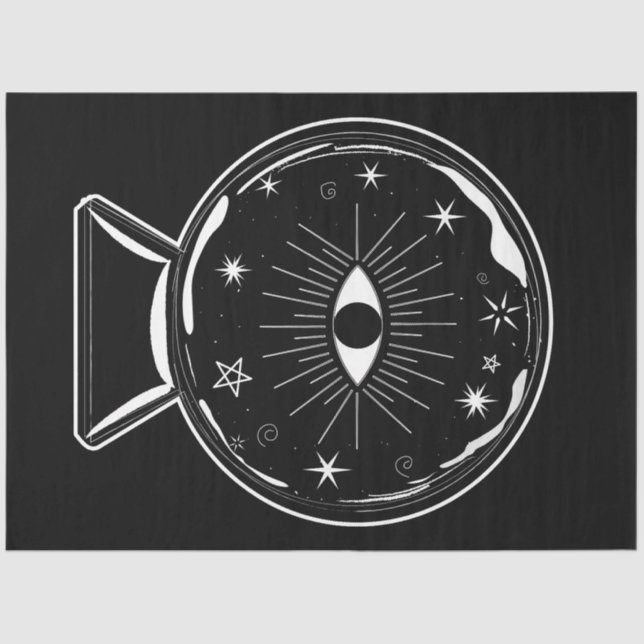 Papier Mousseline Magie Crystal Ball Scry Voir les yeux dit tout (Recto)