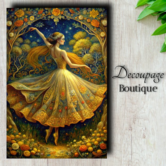 Papier Mousseline Magie de la danse - Découpage (Dance Magic Decoupage Tissue Paper)