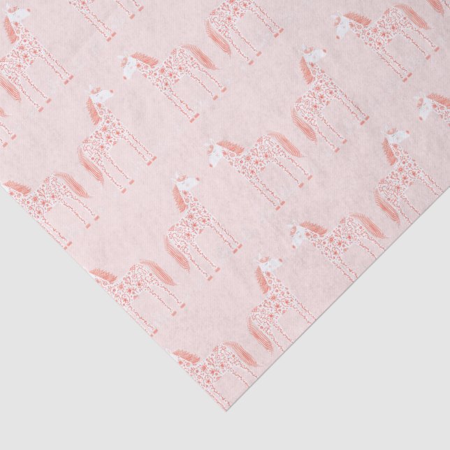Papier Mousseline Magique Licorne Rouge Rosé (Détail)