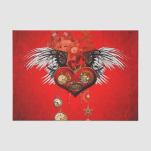 Papier Mousseline Magnifique coeur steampunk