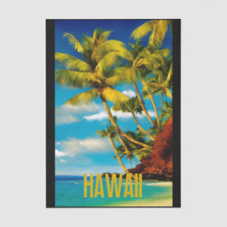 Papier Mousseline Magnifique illustration d'un voyage à Hawaii