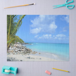 Papier Mousseline Magnifique plage tropicale turquoise