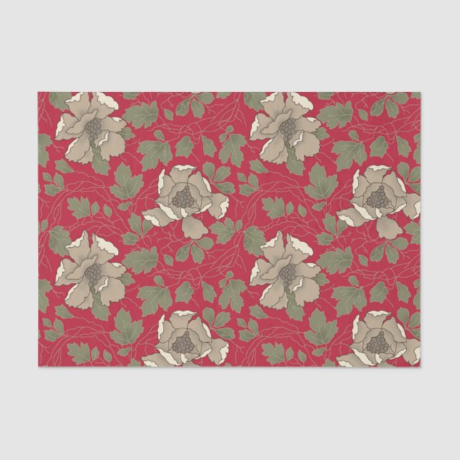 Papier Mousseline Magnolias blanches (Recto)