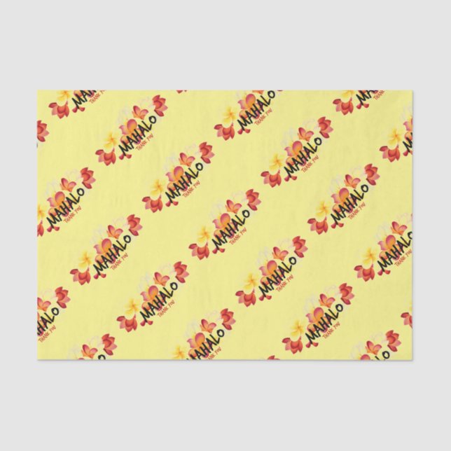 Papier Mousseline Mahalo Plumeria (Recto)