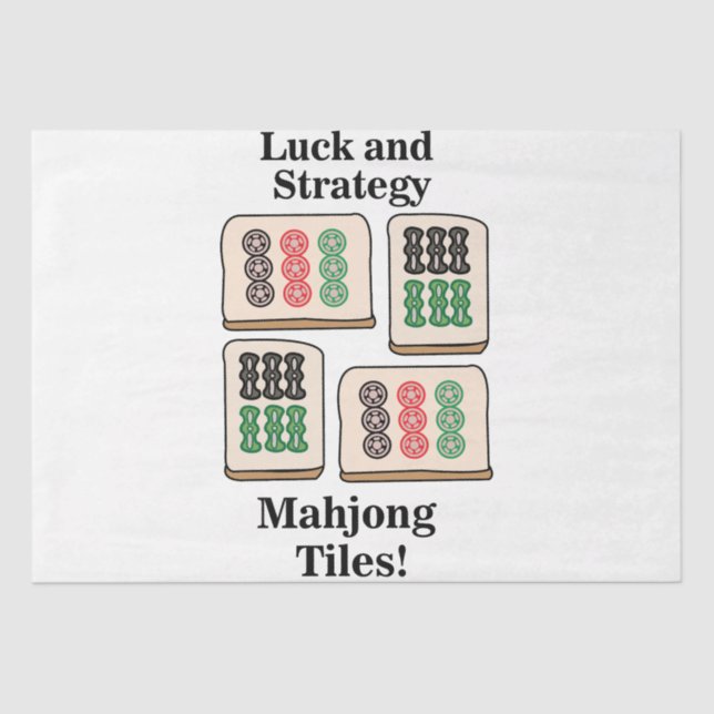 Papier Mousseline Mahjong Tiles Luck Strategy Joueurs (Recto)