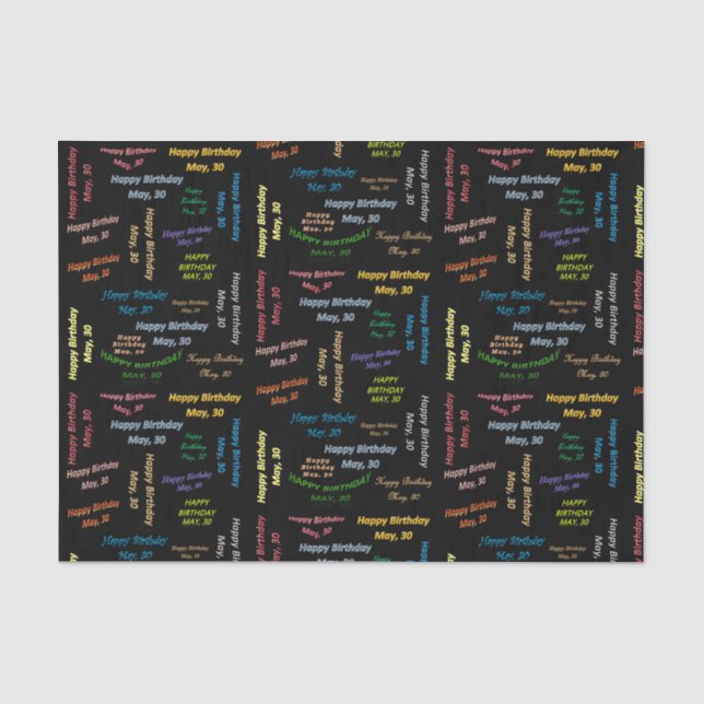 Papier Mousseline Mai, 30 Anniversaire Tissue Paper (Recto)