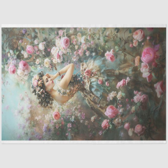 Papier Mousseline Maiden in the Garden One (Recto)