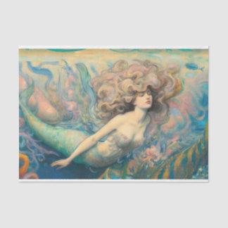 Papier Mousseline Maiden Sirène d'eau vintage Maiden Maiden Dédécoup