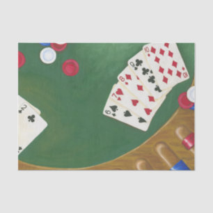 Papier Mousseline Main de poker de gain six à Dix