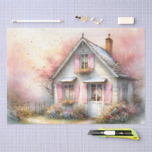 Maison de campagne printanière Cottagecore en fleu