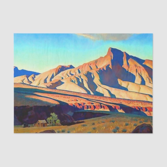 Papier Mousseline « Maison du rat du désert » par Maynard Dixon (Recto)