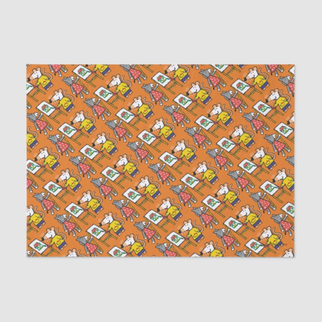 Papier Mousseline Maisy et peinture pointillée à l'école maternelle (Recto)