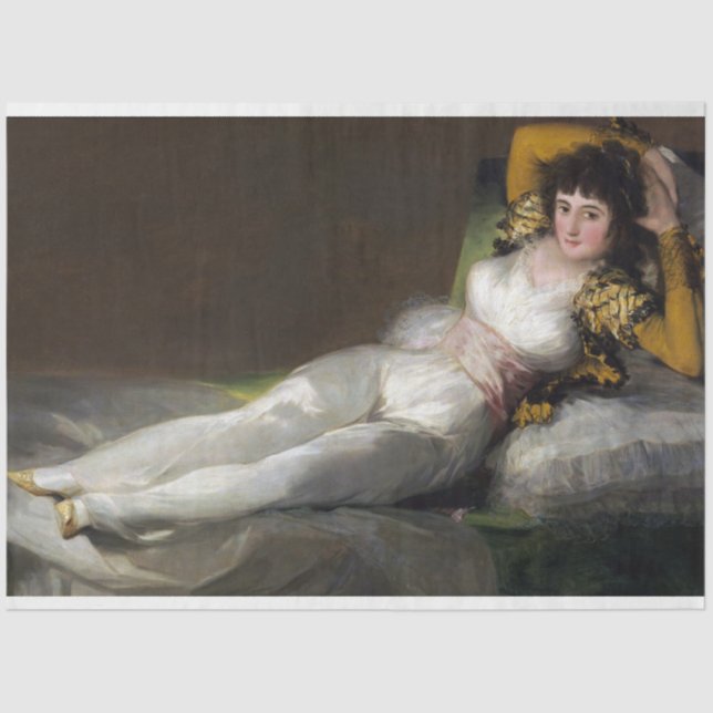 Papier Mousseline Maja habillée (Beauté féminine) (Recto)