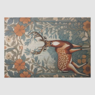 Papier Mousseline Majestic Stag William Morris Inspiré Floral
