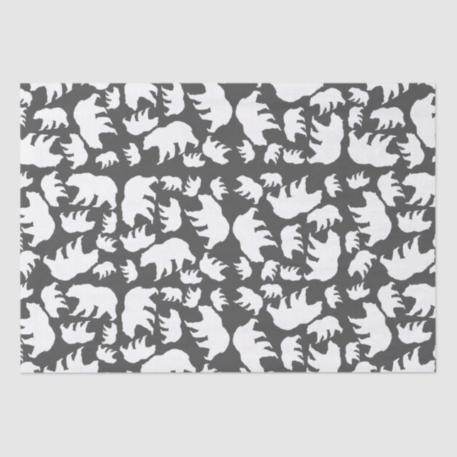 Papier Mousseline Mama Bear Baby shower Woodland Lodge (Recto)