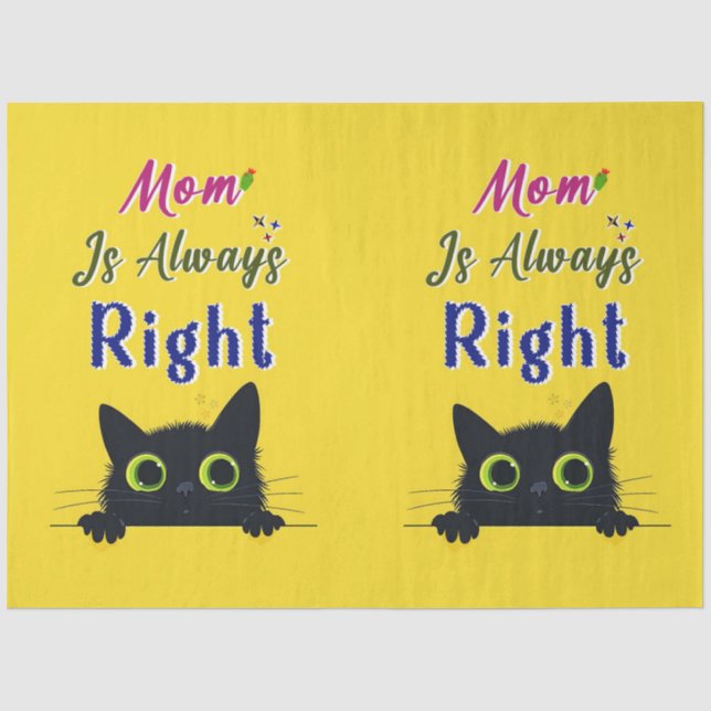 Papier Mousseline Maman a toujours raison (Recto)