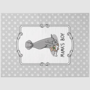 Papier Mousseline Mama's Boy Weimaraner (gris 1) jouets chien maman 