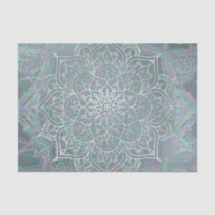 Papier Mousseline Mandala Bohème Chic à reflets irisés