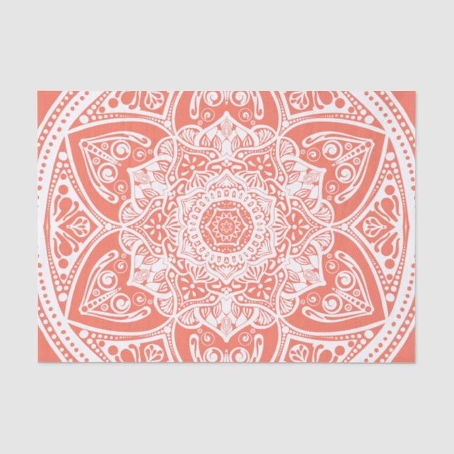 Papier Mousseline Mandala de papaye (Recto)