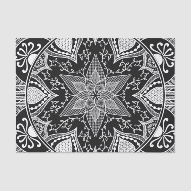 Papier Mousseline Mandala de Raven (Recto)