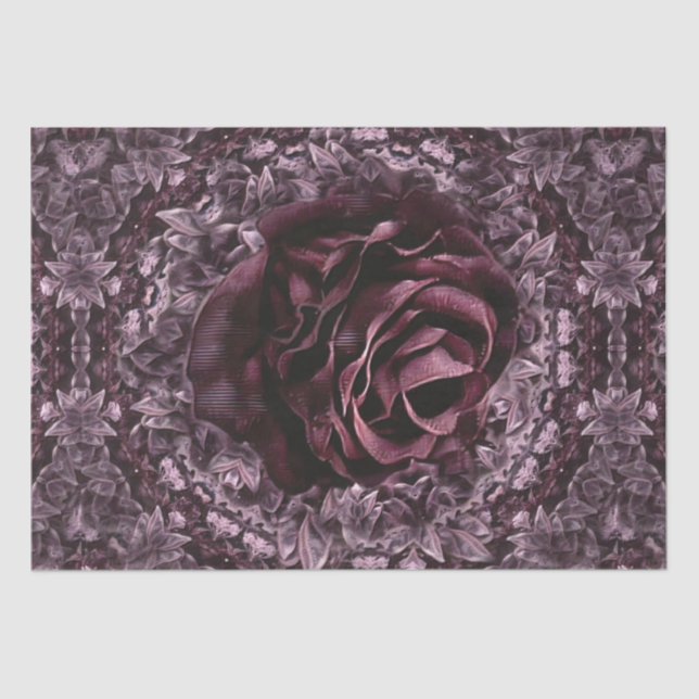 Papier Mousseline Mandala de rose  (Recto)