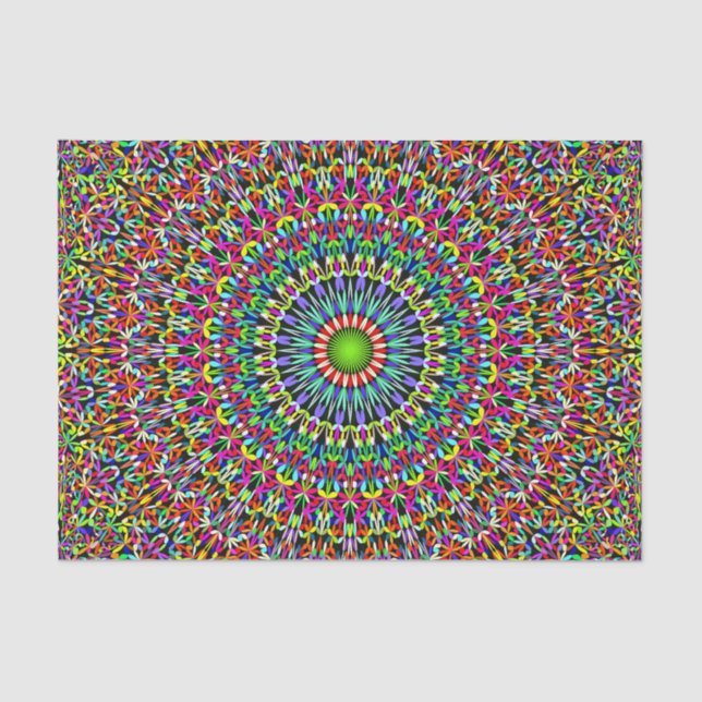 Papier Mousseline Mandala heureux de jardin (Recto)