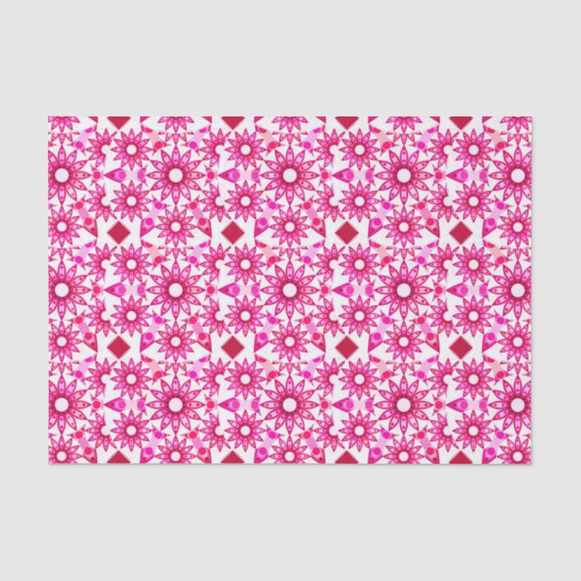 Papier Mousseline Mandala motif dans les tons roses, marron (Recto)
