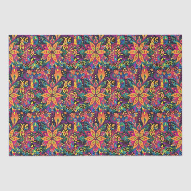 Papier Mousseline Mandalas Diwali (Recto)