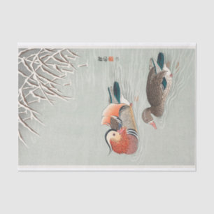 Papier Mousseline Mandarin Ducks (1925 - 1936) par Ohara Koson (1877